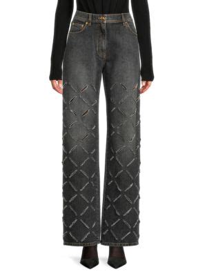 Versace Lazer Cut High Rise Jeans on SALE 